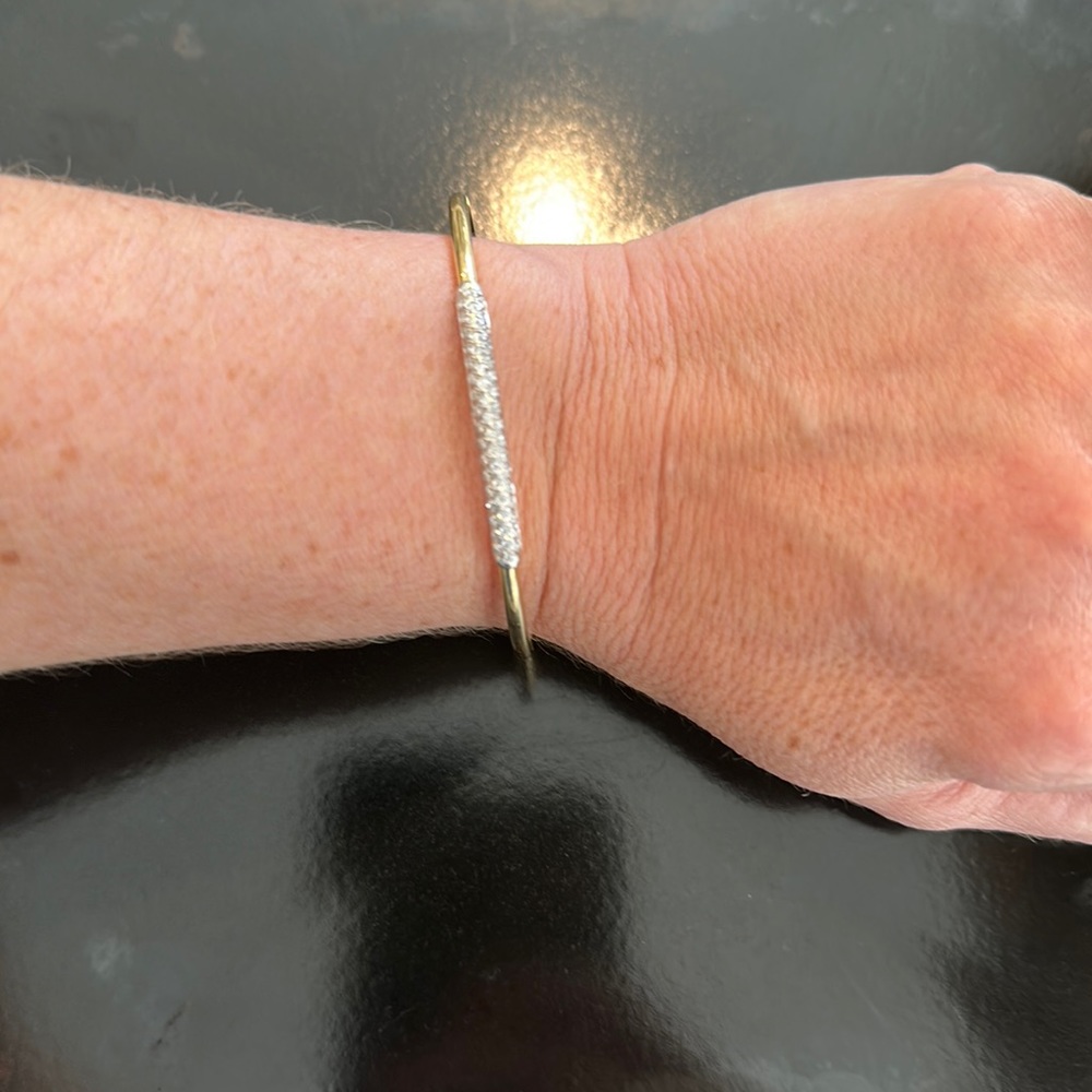 Simon G. Diamond Pave Bar Bangle Bracelet
